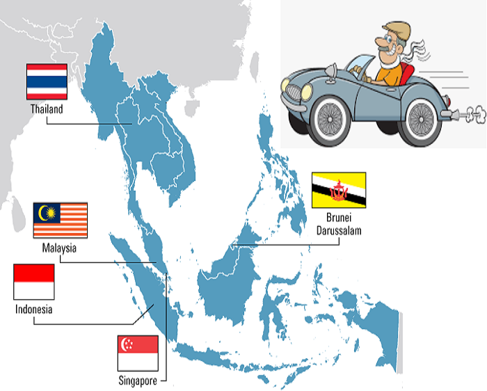 Malaysia to Thailand, Singapore, Brunei, Indonesia