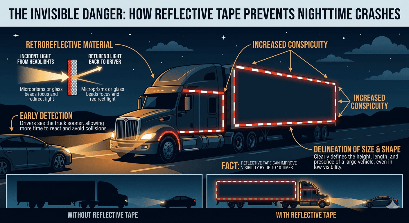 Reflective tape, conspicuity tape or vehicle marking tape in Malaysia