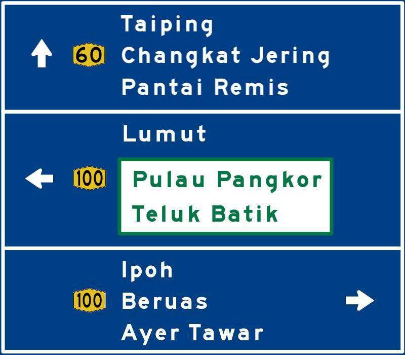 Information Road Signs in Malaysia-Direction Sign